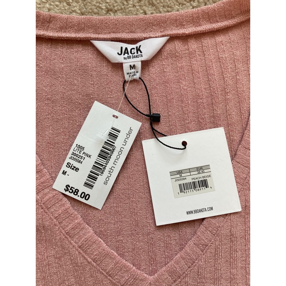 NWT Jack By BB Dakota Irish Goodbye Top in Peach Beige - Picture 5 of 10